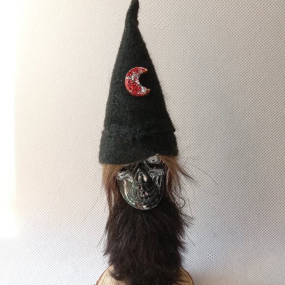 🎯 10 for $12/ Creepy Weird Horror Decor, Handmade Skull Wizard Figure - Picture 2 of 3